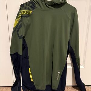 Reebok Olive Green and Black Hoodie